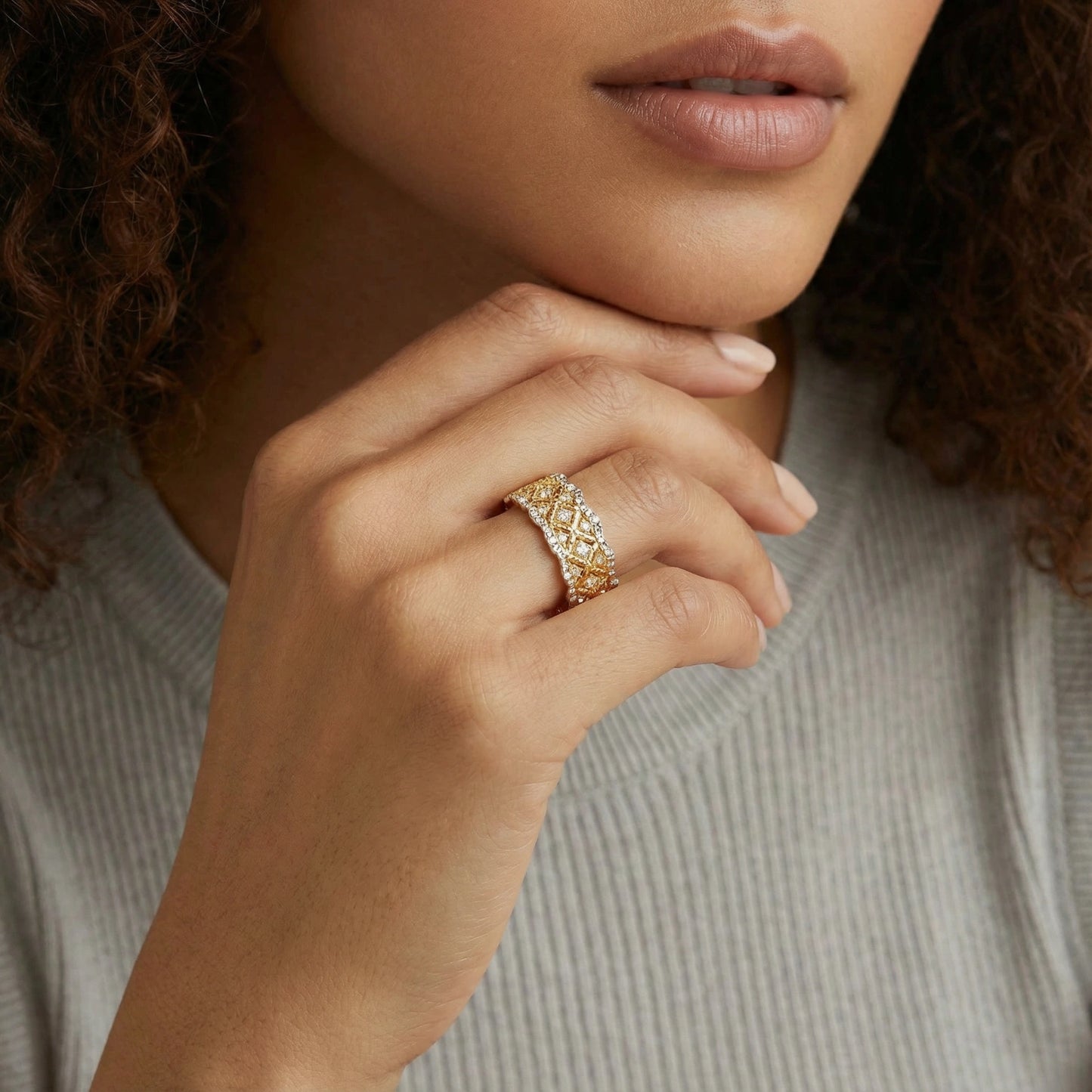 Lattice Luxe Ring by Thrivora