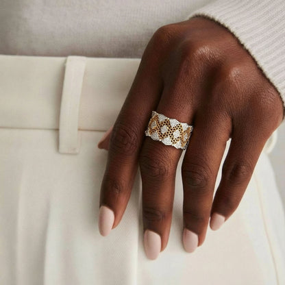 Honeycomb Crystal Power Ring