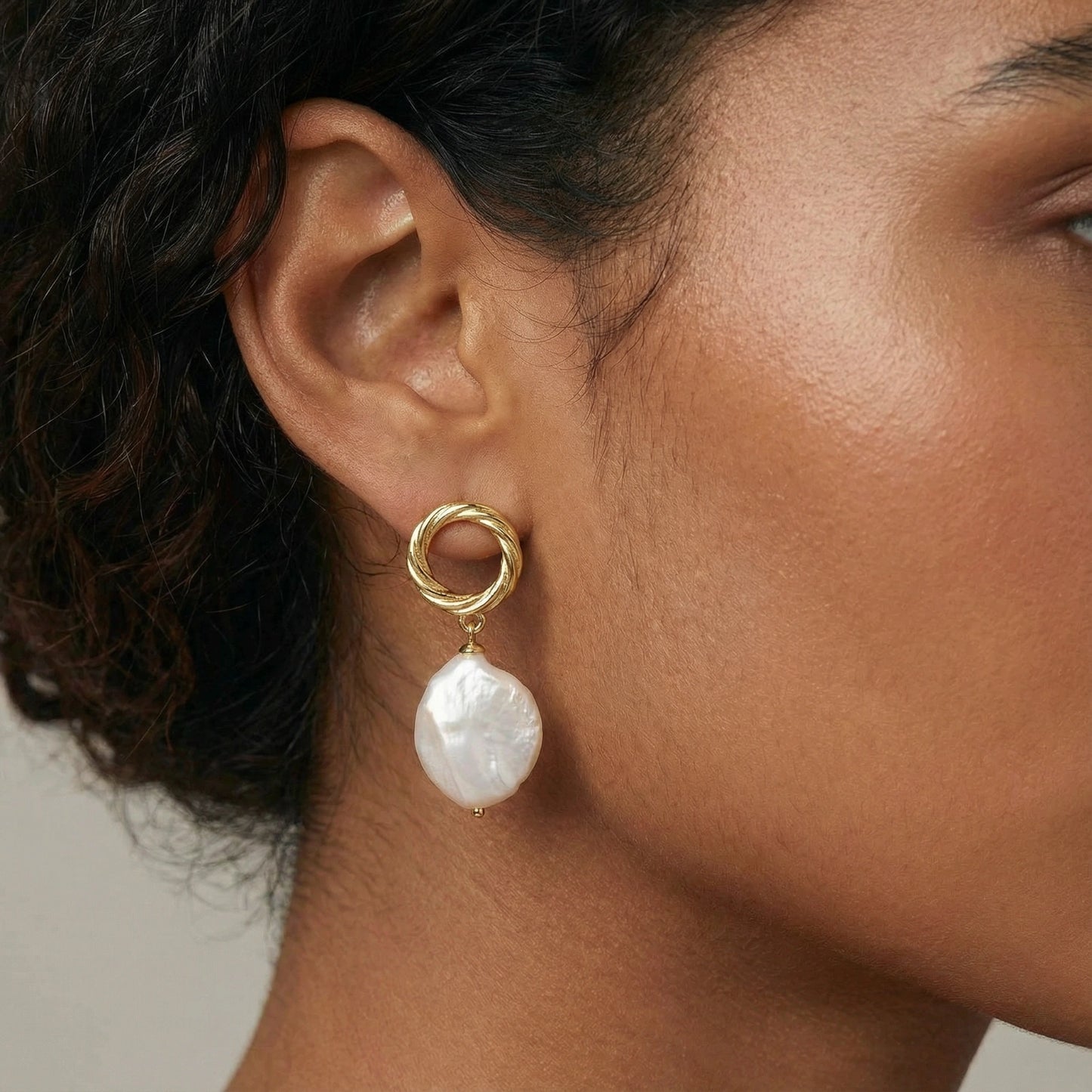 Pearl Glow Drop Earrings by Thrivora