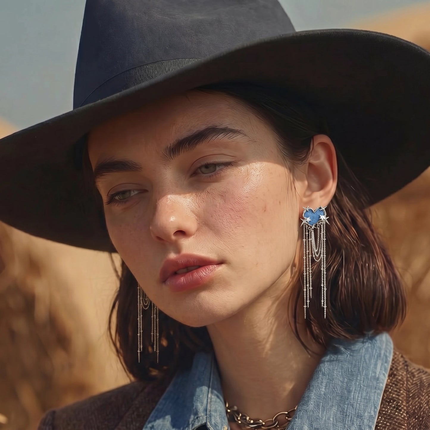 Starfall Heart Earrings by Thrivora