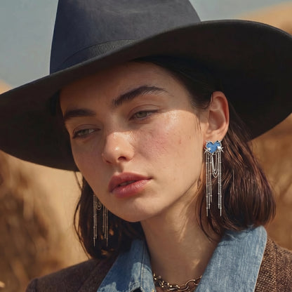 Starfall Heart Earrings by Thrivora