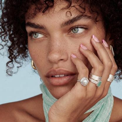 Pearl Halo Dreams Ring by Thrivora