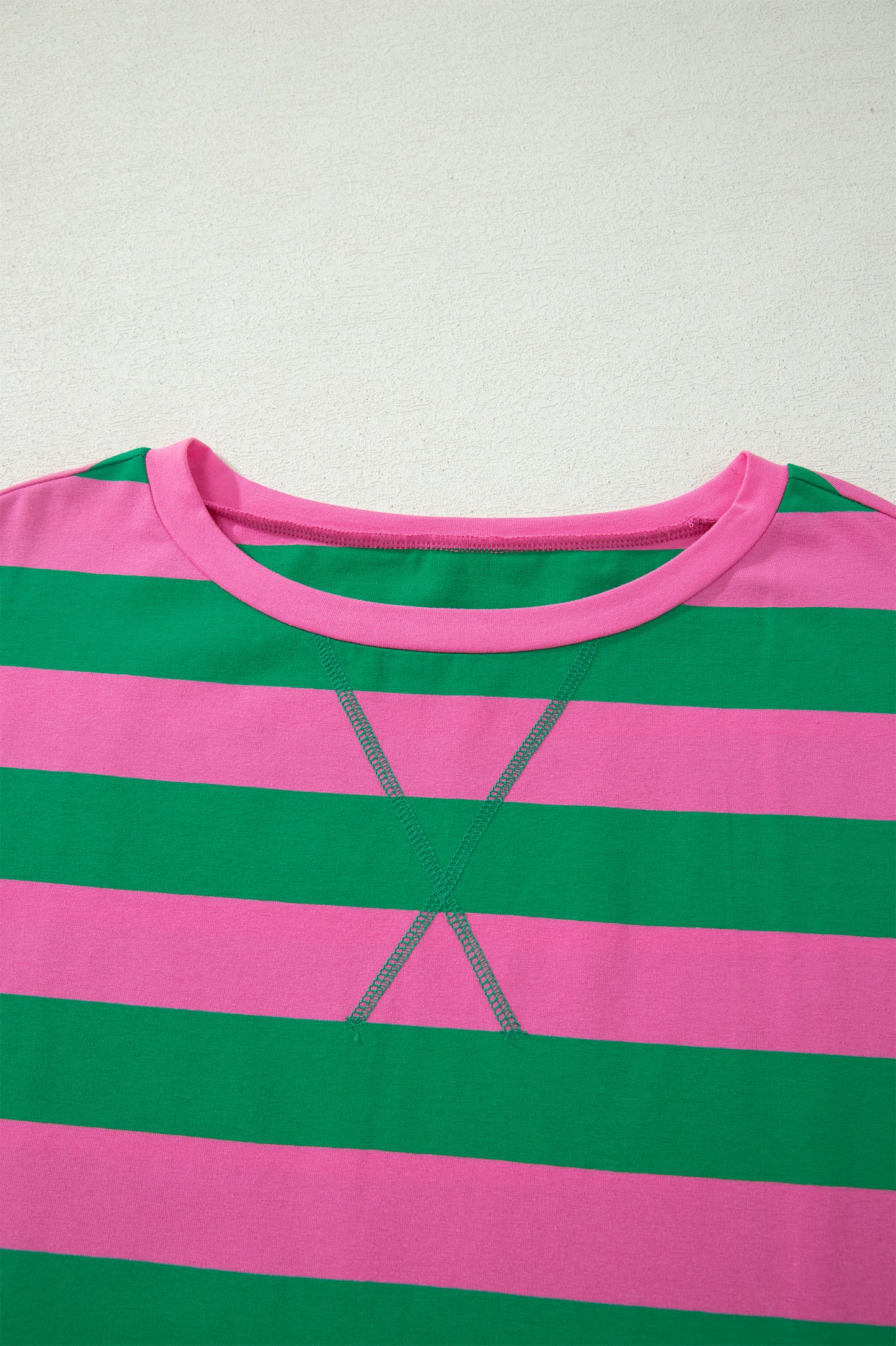 Pink Stripe Dolman Tee Drawstring Skort Athletic 2pcs Set